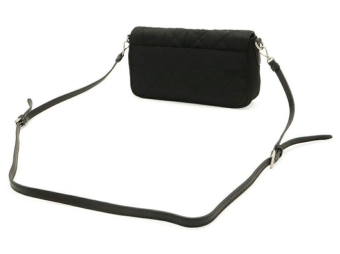 Borsa a tracolla Prada in nylon trapuntato Nero - vista 2