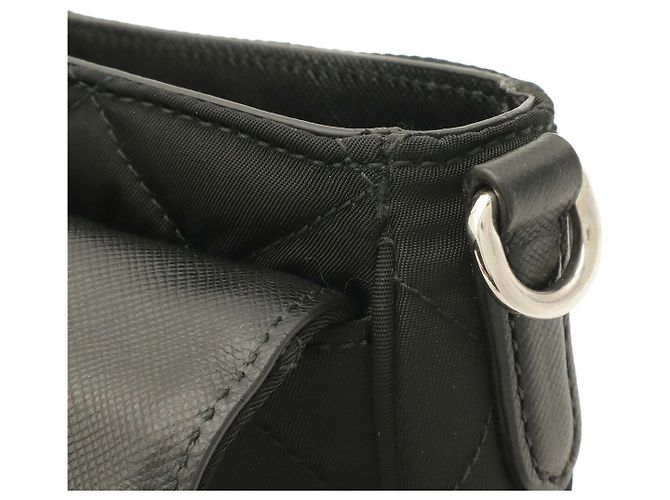 Borsa a tracolla Prada in nylon trapuntato Nero - vista 7