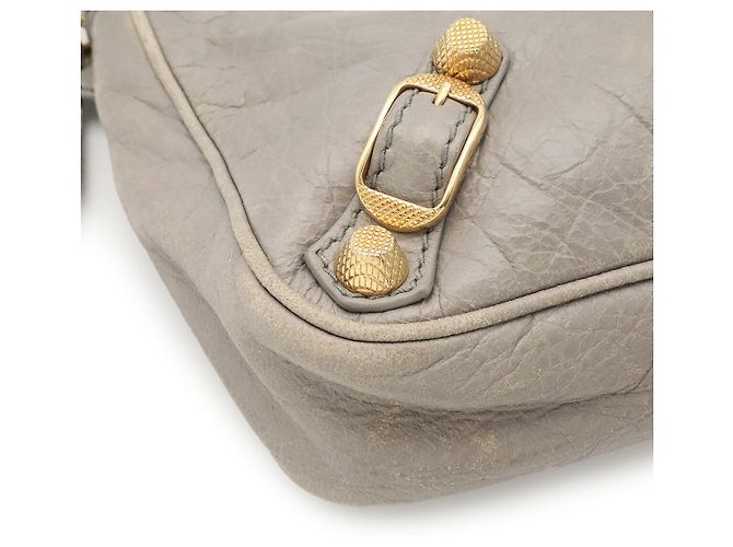 Borsa a tracolla Balenciaga Giant Hip Grigio - vista 3