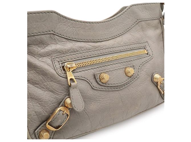 Borsa a tracolla Balenciaga Giant Hip Grigio - vista 7