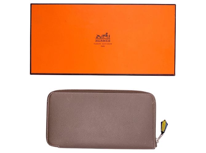 Hermès Portafoglio in pelle Hermes Azap Grigio - vista 2