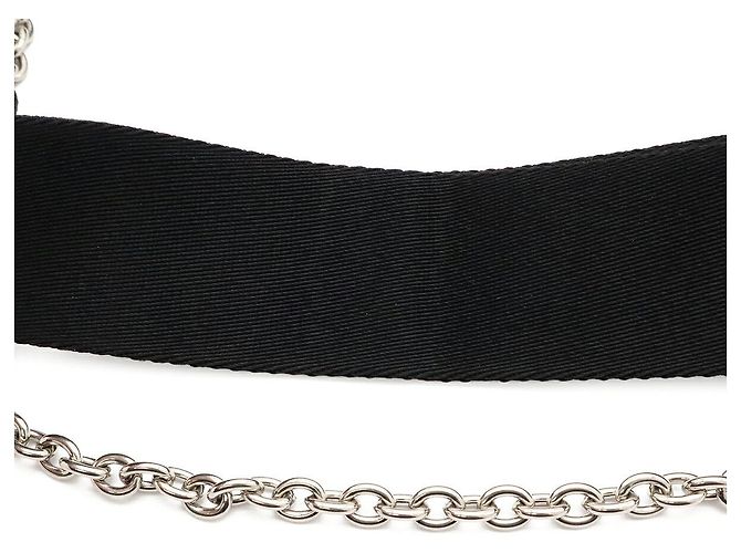 Prada Re-Edition 2005 Schultertasche mit Kette Schwarz - Ansicht 4