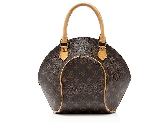 Borsa Louis Vuitton Vintage Monogram Canvas Ellipse PM Marrone - vista 3