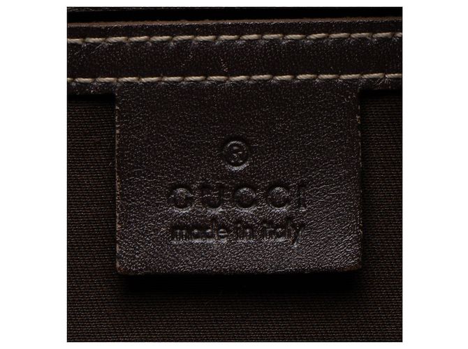 Borsa Messenger Gucci GG Supreme con zip frontale Marrone Beige - vista 8