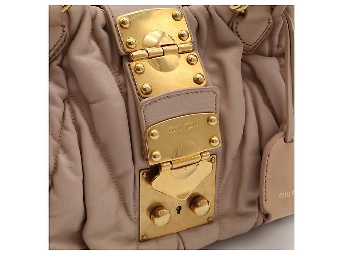 Borsa Miu Miu Matelassé Gather Rosa - vista 7