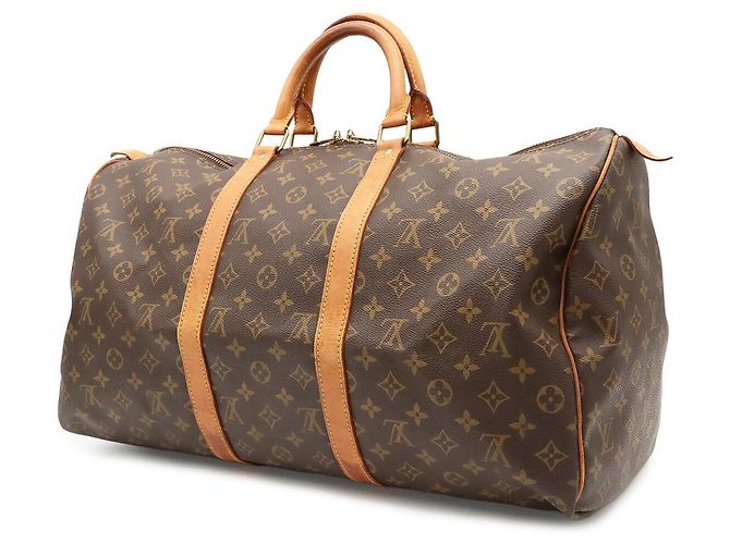 Borsa da viaggio Louis Vuitton Keepall Marrone - vista 2