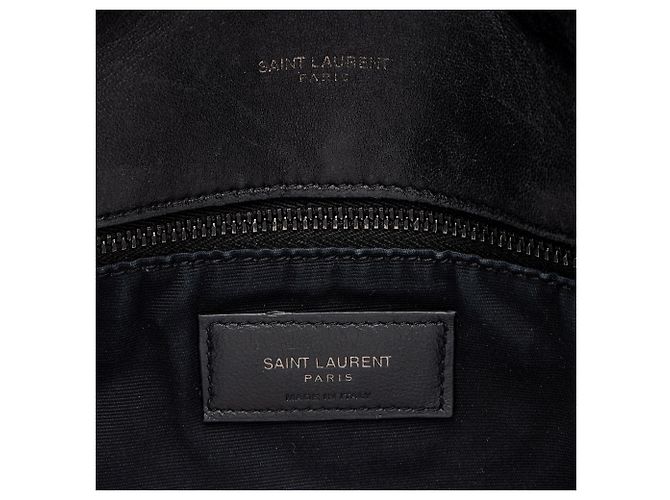 Autre Marque Saint Laurent Lambskin Monogram Puffer LouLou Medium Shoulder Bag Black - view 8