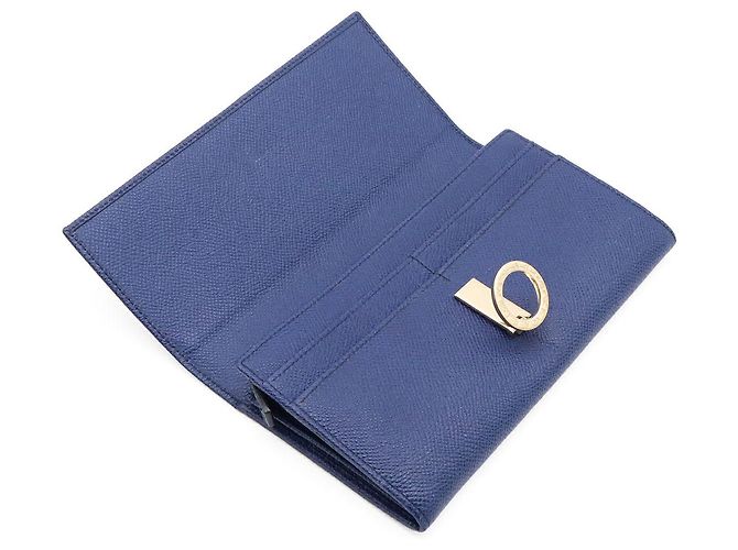 Bulgari Portafoglio lungo Bvlgari Logo Clip Blu - vista 6