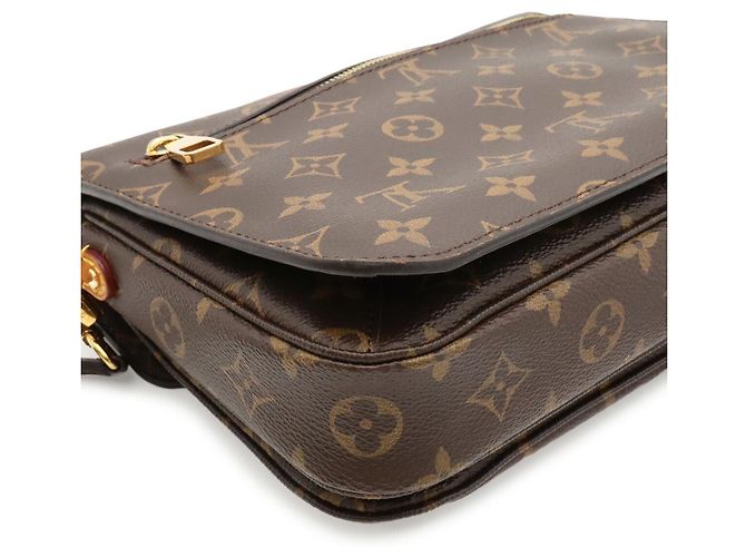 Borsa Louis Vuitton Pochette Metis MM Marrone - vista 3