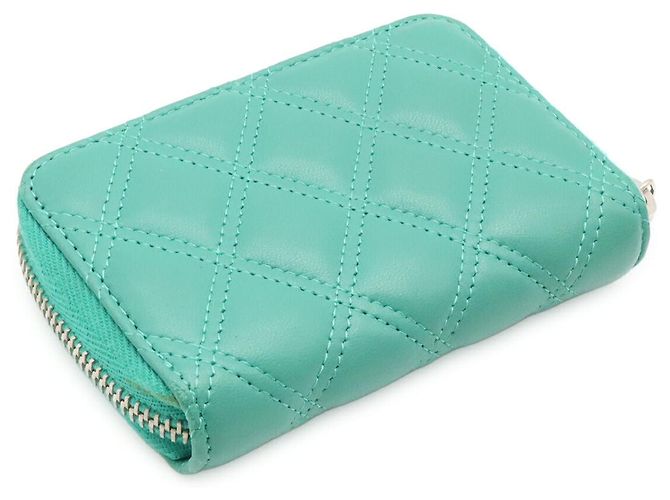 Monedero Chanel Matelassé Coco Mark Zip Verde - vista 2