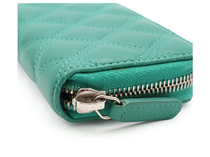 Monedero Chanel Matelassé Coco Mark Zip Verde - vista 4