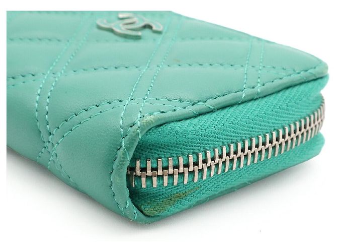 Monedero Chanel Matelassé Coco Mark Zip Verde - vista 5