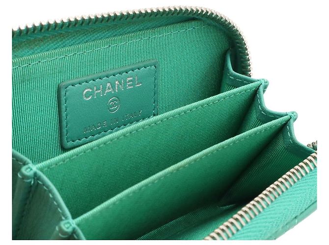 Monedero Chanel Matelassé Coco Mark Zip Verde - vista 7