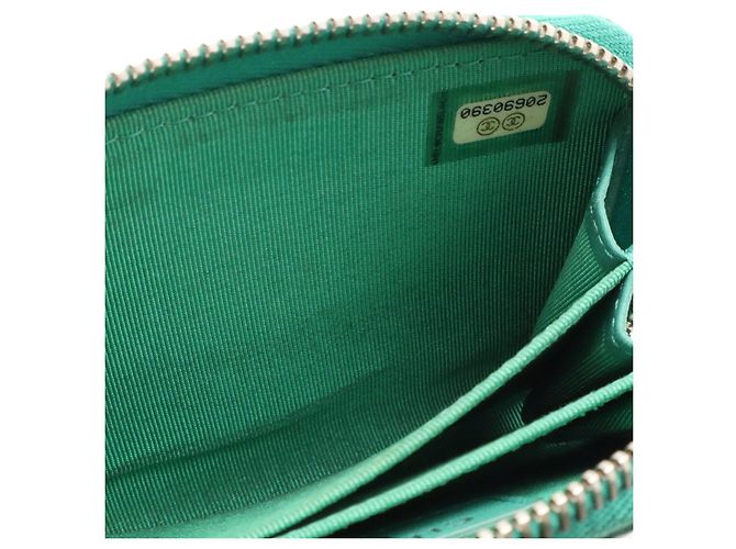 Monedero Chanel Matelassé Coco Mark Zip Verde - vista 8