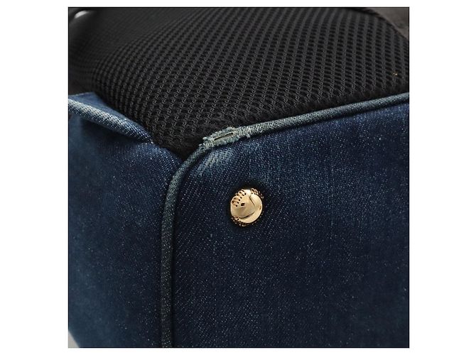 Miu Miu Denim-Rucksack Blau - Ansicht 3