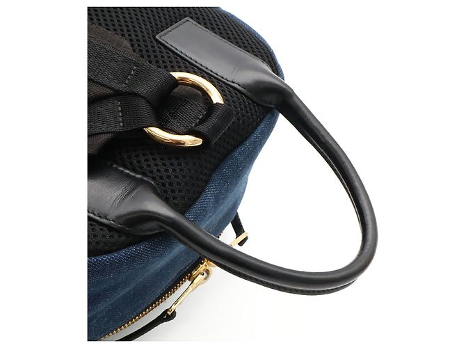 Miu Miu Denim-Rucksack Blau - Ansicht 4