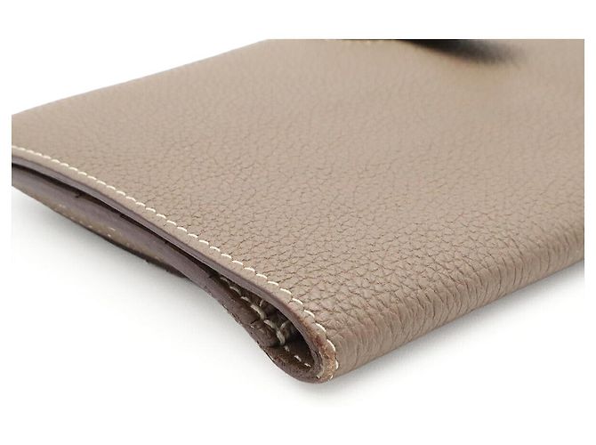 Hermès Portafoglio lungo Hermes Dogon Marrone Beige - vista 3