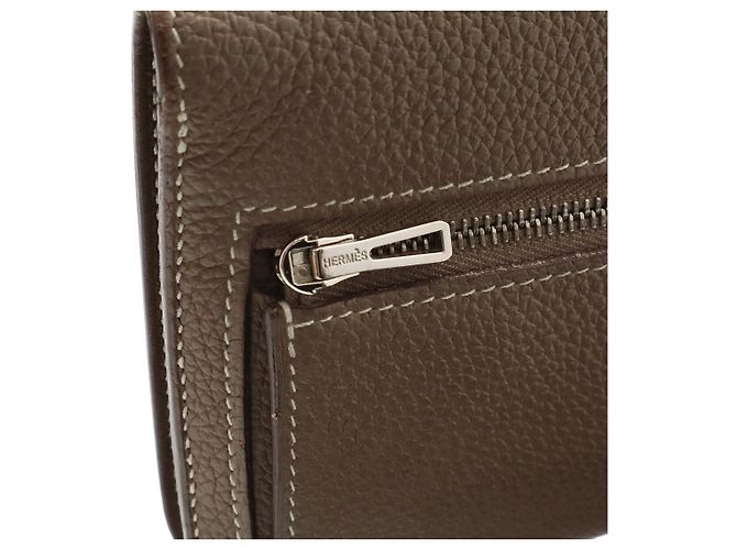 Hermès Portafoglio lungo Hermes Dogon Marrone Beige - vista 5
