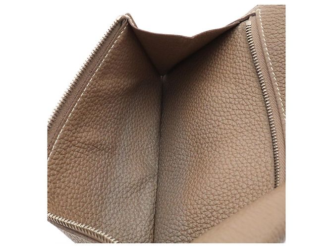 Hermès Portafoglio lungo Hermes Dogon Marrone Beige - vista 9