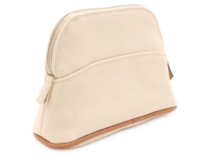 Pochette Hermès Bolide Marrone Beige in Tela - vista 2
