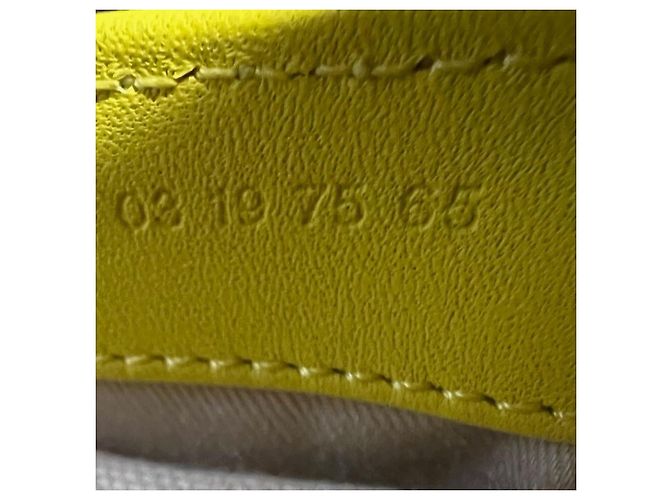 Chloé Borsa Chloe Mini C Satchel in pelle di vitello embossed croc giallo - vista 7