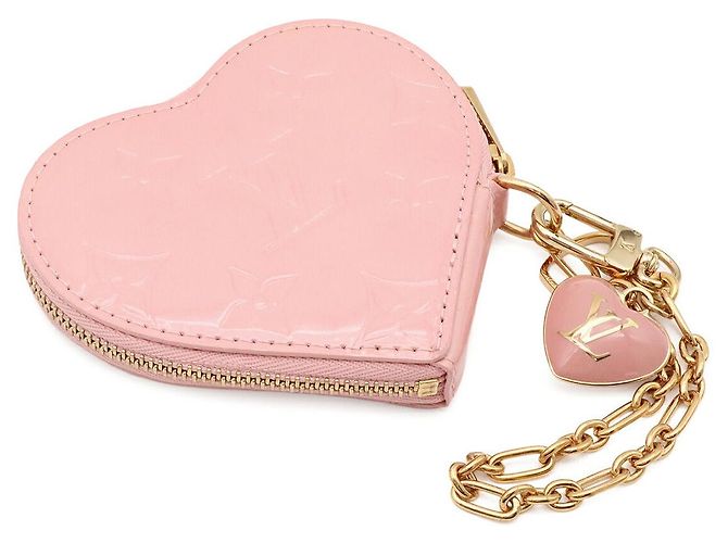 Louis Vuitton Monogram Vernis Heart Coin Case Rosa - vista 2