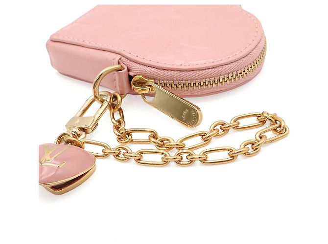 Louis Vuitton Monogram Vernis Heart Coin Case Rosa - vista 4