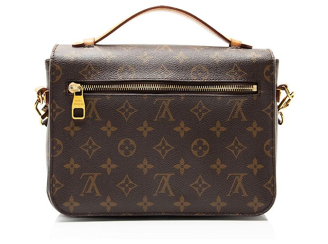 Borsa a tracolla Louis Vuitton Monogram Canvas Pochette Metis Marrone - vista 3