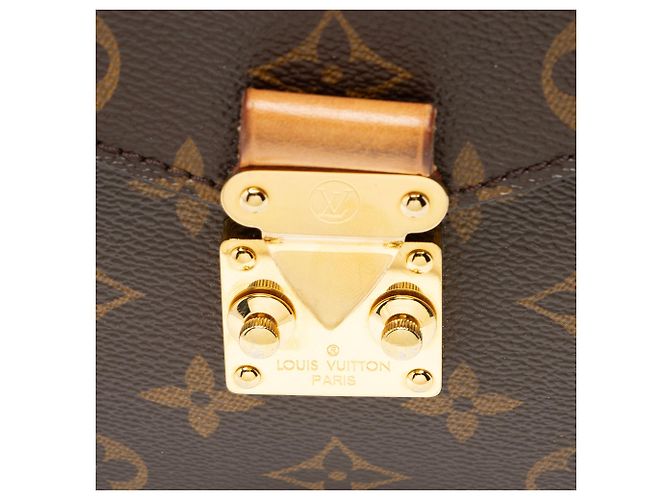 Borsa a tracolla Louis Vuitton Monogram Canvas Pochette Metis Marrone - vista 9