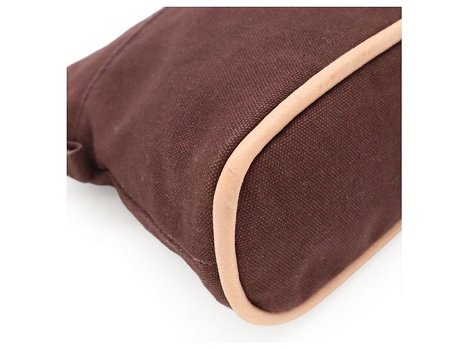 Pochette Hermès Bolide Marrone Canvas - vista 3