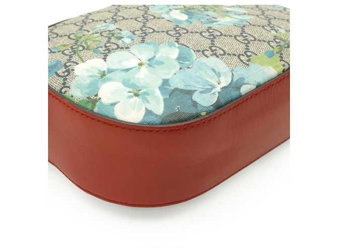Borsa a tracolla con catena Gucci GG Blooms Marrone Beige - vista 3