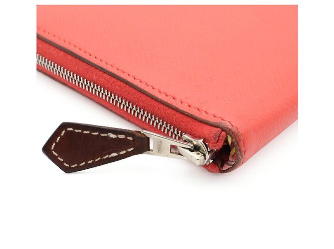 Hermès Portafoglio Lungo in Seta Hermes Azap Rosa - vista 4