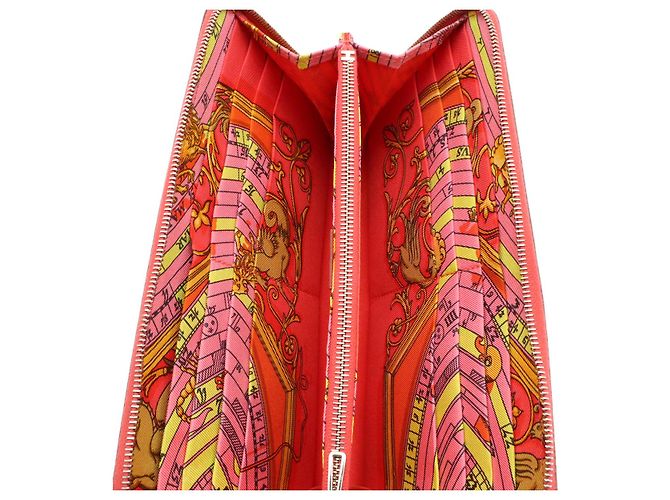 Hermès Portafoglio Lungo in Seta Hermes Azap Rosa - vista 6