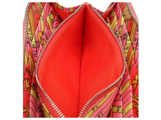 Hermès Portafoglio Lungo in Seta Hermes Azap Rosa - vista 7