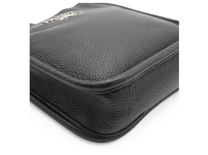 Bolsa de Ombro Prada Vittello Dyno Soft Preto - vista 3