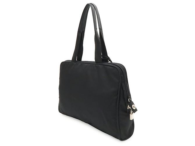 Prada Aktentasche mit Triangle-Logo Schwarz - Ansicht 2