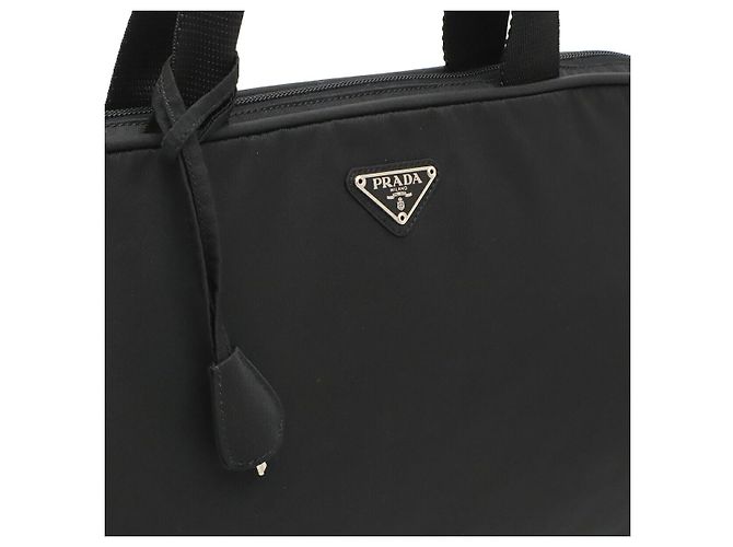 Prada Aktentasche mit Triangle-Logo Schwarz - Ansicht 8