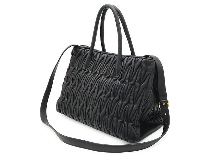 Borsa a sacchetto Miu Miu Matelassé Nero - vista 2