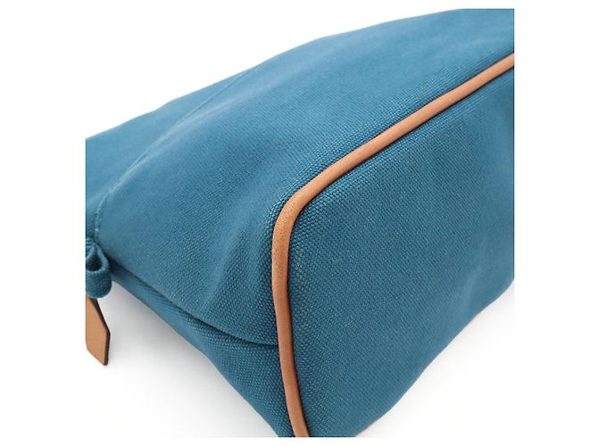 Pochette Hermès Bolide Blu in Tessuto - vista 3