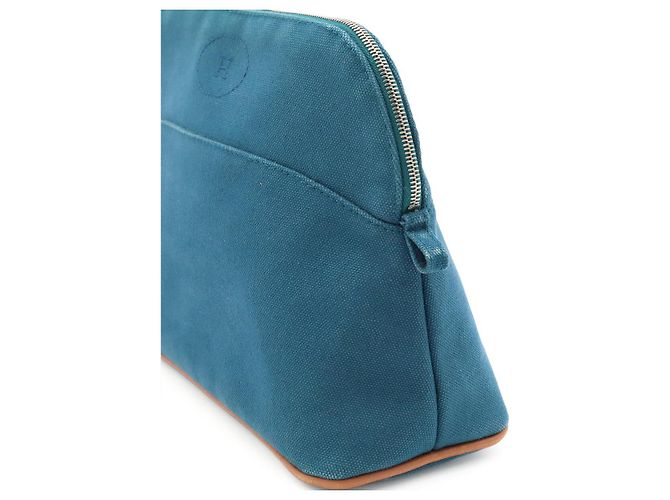 Pochette Hermès Bolide Blu in Tessuto - vista 5