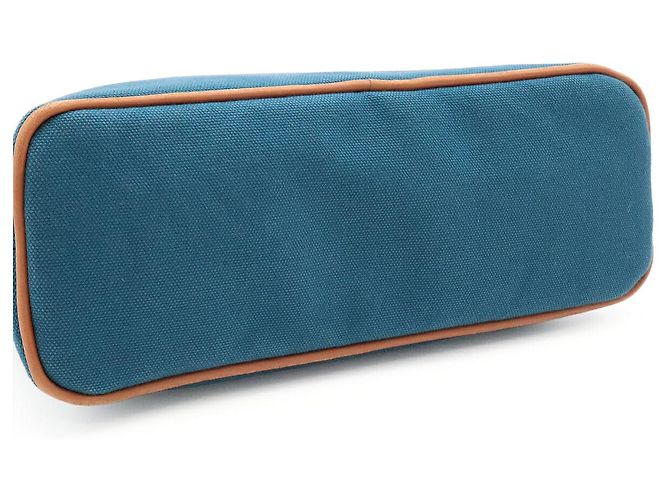 Pochette Hermès Bolide Blu in Tessuto - vista 6