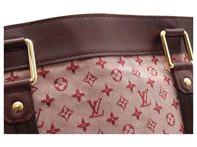 Borsa Tote Louis Vuitton Lucille GM Rosso - vista 7