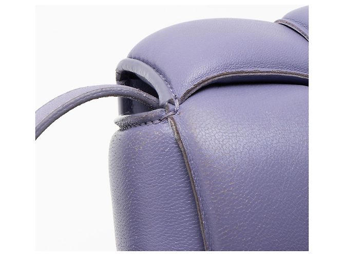 Bolsa Tiracolo Cassette em Couro Acolchoado Bottega Veneta Roxo - vista 10