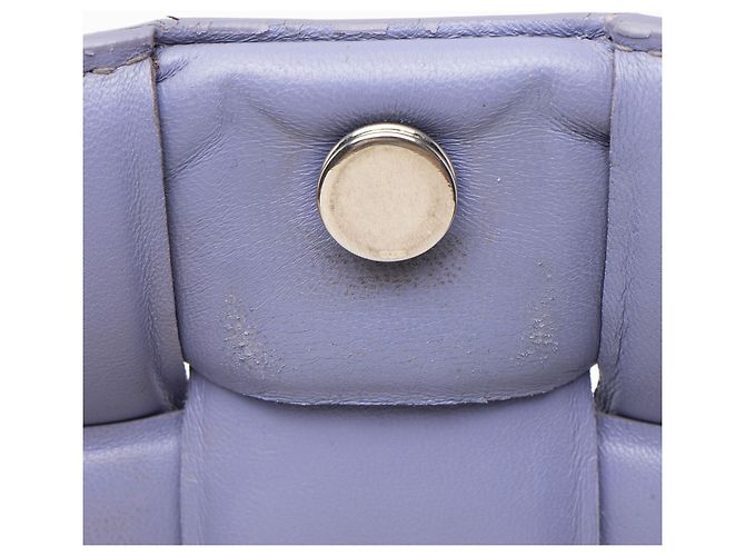 Bolsa Tiracolo Cassette em Couro Acolchoado Bottega Veneta Roxo - vista 9