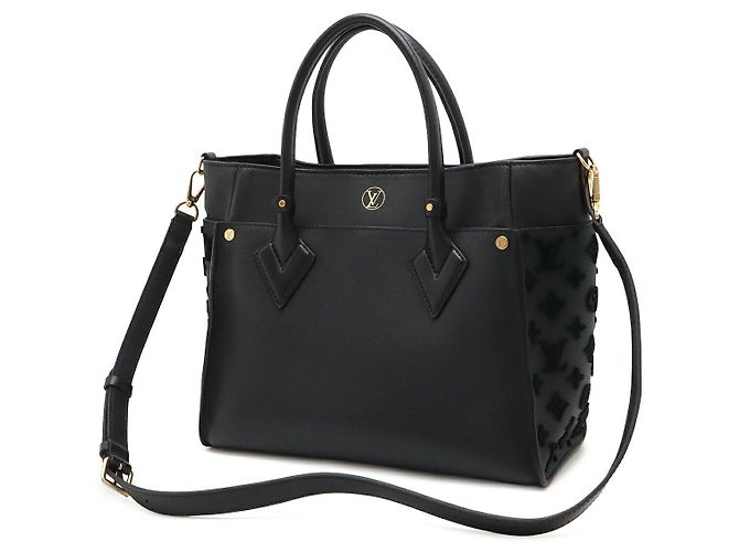 Borsa Louis Vuitton On My Side MM Nero - vista 2