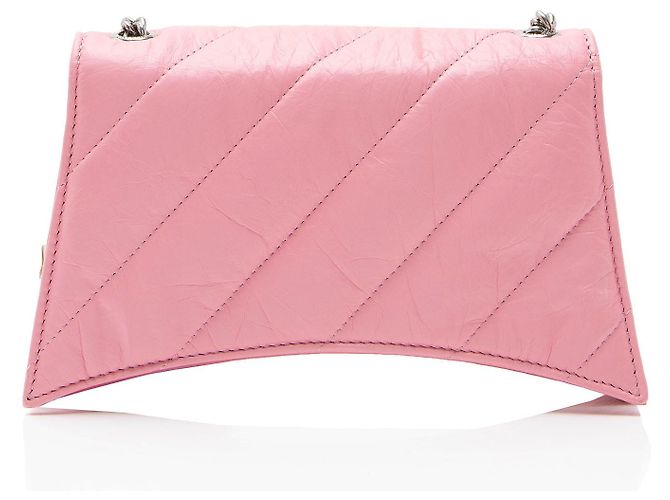 Borsa a catena Small Crush in pelle matelassé Balenciaga Rosa - vista 3