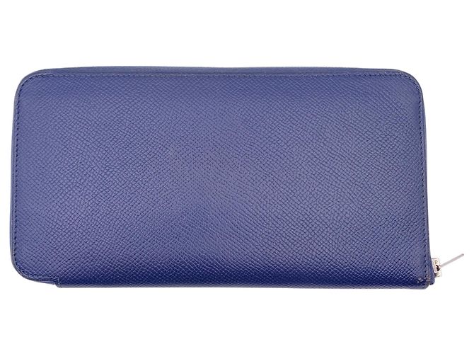 Hermès Portafoglio in pelle Hermes Azap Blu - vista 2