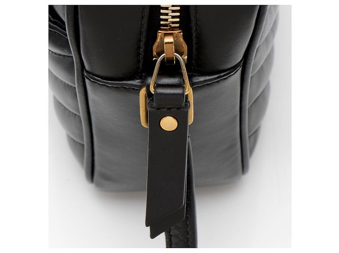 Autre Marque Borsa Lou Camera Monogram in pelle di vitello matelassé Saint Laurent Nero - vista 10