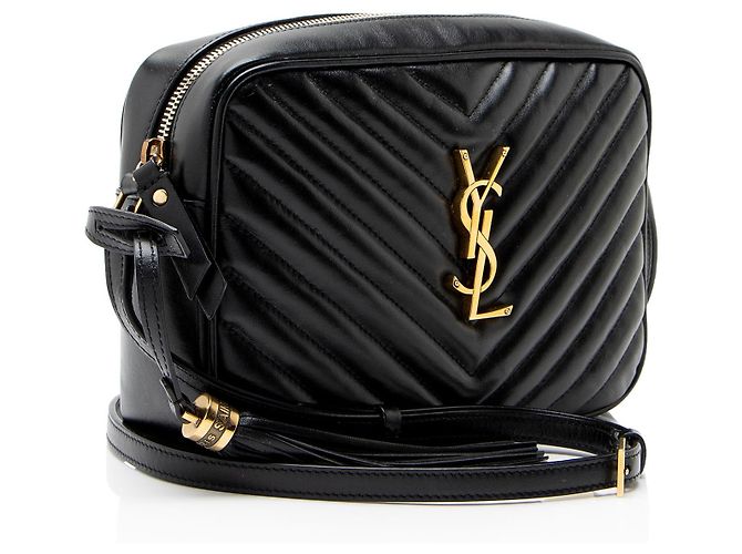 Autre Marque Borsa Lou Camera Monogram in pelle di vitello matelassé Saint Laurent Nero - vista 2
