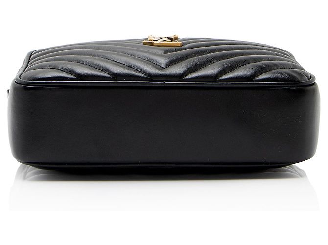 Autre Marque Borsa Lou Camera Monogram in pelle di vitello matelassé Saint Laurent Nero - vista 4